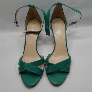 Kelly Katie sz 9 ankle strap heels aqua